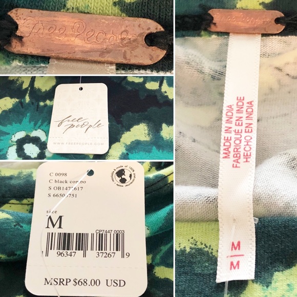 NWT FREE PEOPLE Give Me More Top in Black Combo Size Medium - Picture 14 of 16